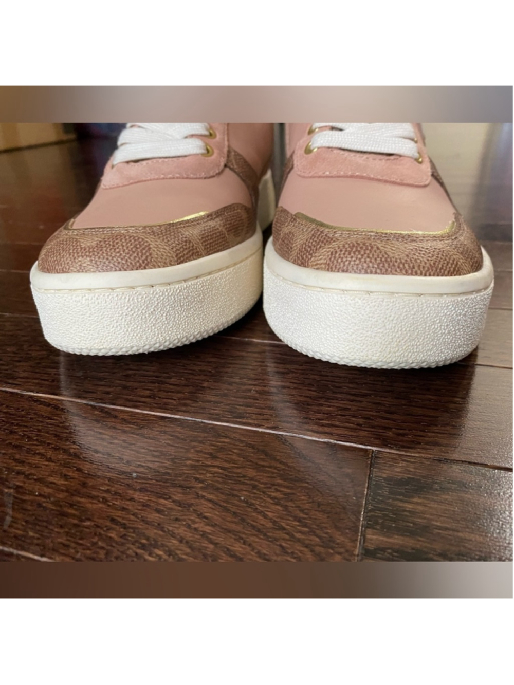 Coach C220 CC Sz 6 Leather High-Top Sneakers Like New - Picture 5 of 10